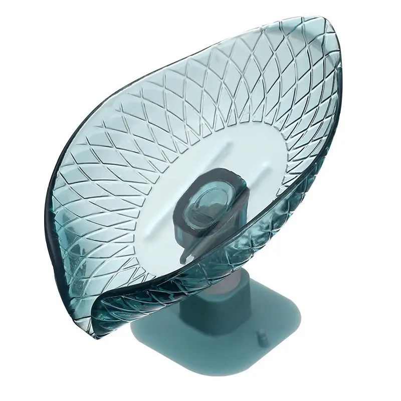 Suction Cup Soap Box Leaf Shaped Portable Soap Dishes Toilet Soap Dish Storage Rack Perforated Bathroom Products
