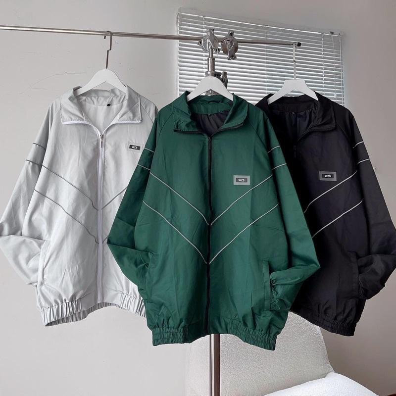 Áo Khoác Dù WZS Jacket Dày Dặn Tag Cao Su Viền Phản Quang Form To Unisex Nam Nữ - Sarah Store 0