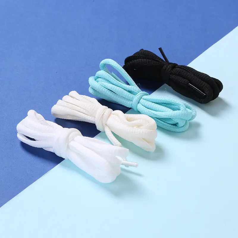 2025 Semicircle Shoelace Sneaker Basketball Shoes Men's and Women's round Color Casual Shoes Flat Shoelace White Black Shoelace
