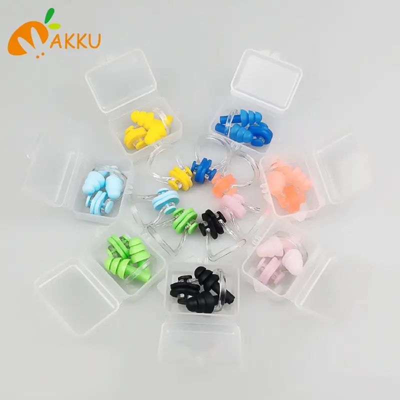 Kẹp Mũi Bơi, Dành Cho Trẻ Em, Chống Sặc, Thiết Bị Lặn, Nút Bịt Tai, AKKU