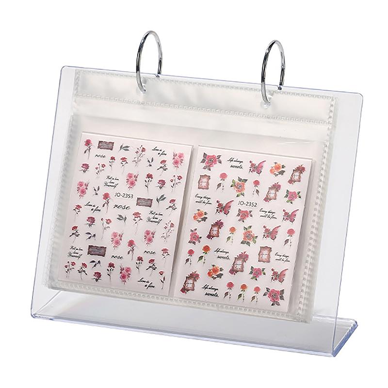 Product Introduction of 17 Pages Nail Stickers Storage Book Decals Organizer Holder Display Manicure Nail Tools Plastic Transparent Film Nail Art 20