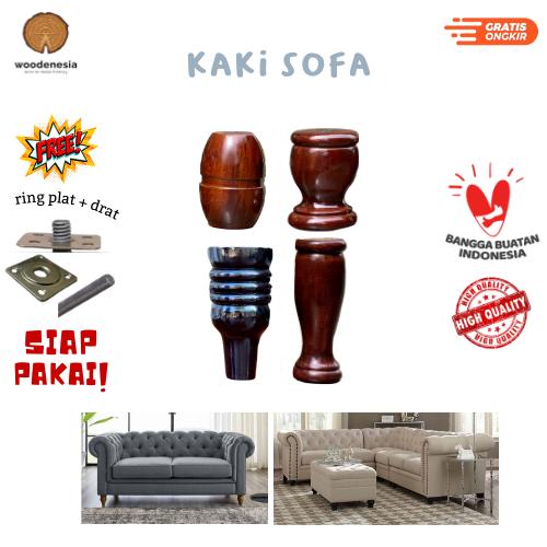 WOODENESIA Kaki kursi sofa kayu mahoni springbed dipan bahan bufet 1