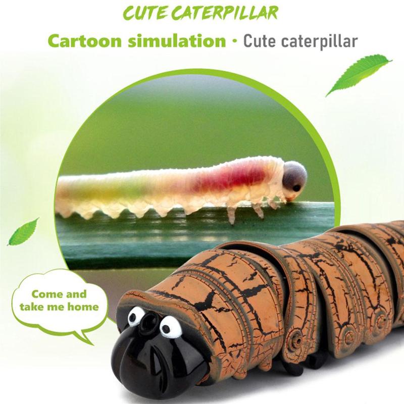 Product Introduction of New And Unique Simulation Remote Control Caterpillar Electric Trick Simulation Toy Insect J5L0 33