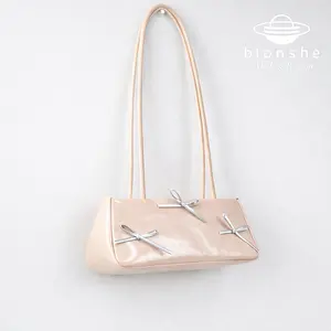 BLONSHE Mode & Passion - | Tas Kulit Wanita Pita Lucu Tas Bahu Kampus Pink Tas Selempang Cewek 2026