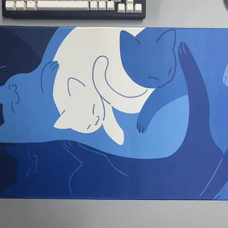 Cute Cat Pattern Mouse Pad, 1 Count Non-slip Mouse Pad, Office Mouse Mat, Gaming Keyboard Mat, HD Print Rectangle Gaming Mouse Pad 4