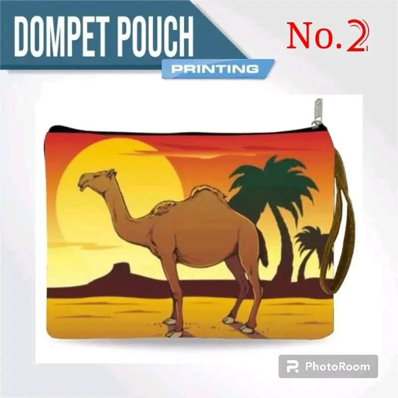 12pcs - Dompet Printing Oleh Oleh Haji Umroh Kanvas 6