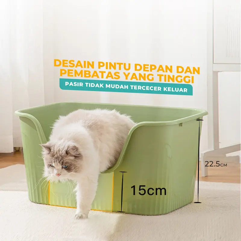 Pet Litter Box Ekstra Besar 50CM M31 Bak Pup Kucing Anabul Jumbo / Big Size Pet Litter Box 4