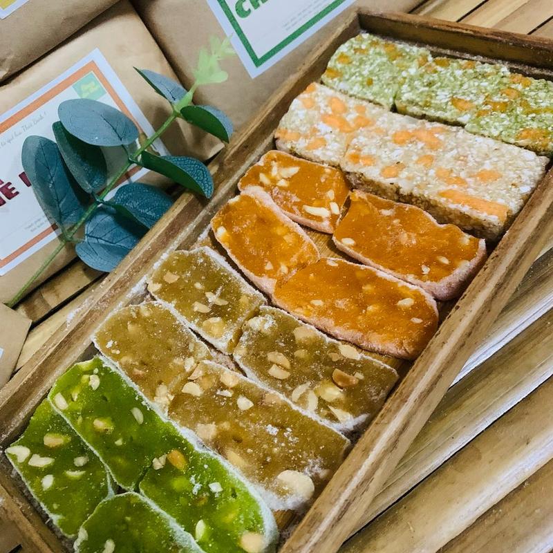 Kẹo chè lam vị gấc thơm ngon mềm dẻo ít đường 1kg, ăn vặt- food Snack Candy Chua 2