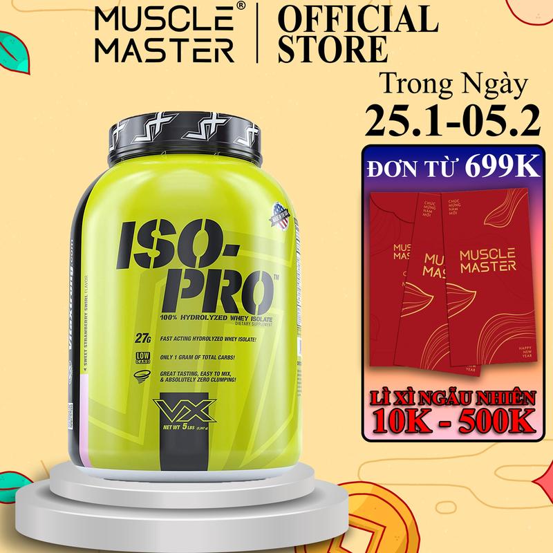 Sữa Bột VitaXtrong Iso Pro 5lbs - 100% Hydrolyzed Whey Isolate