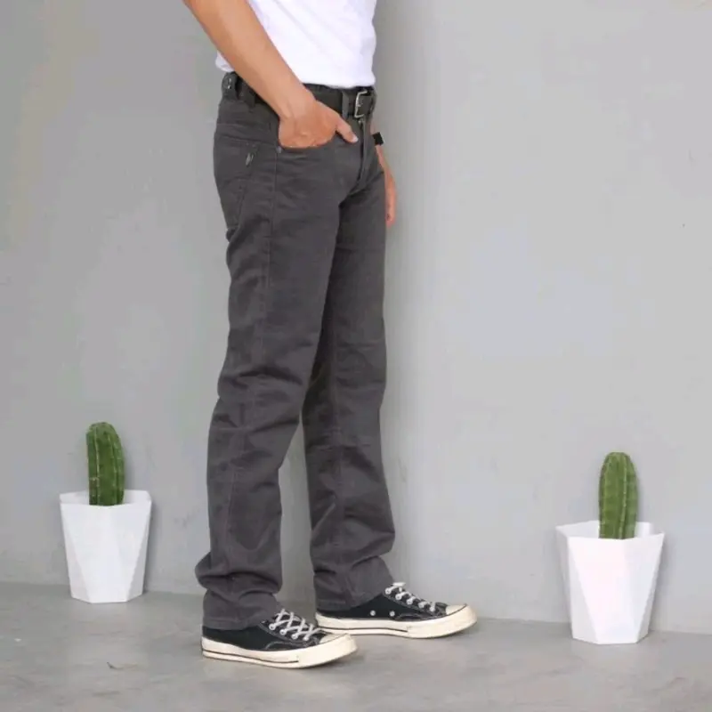 LEGOSH Celana Kanvas Panjang Pria Original standar reguler 1