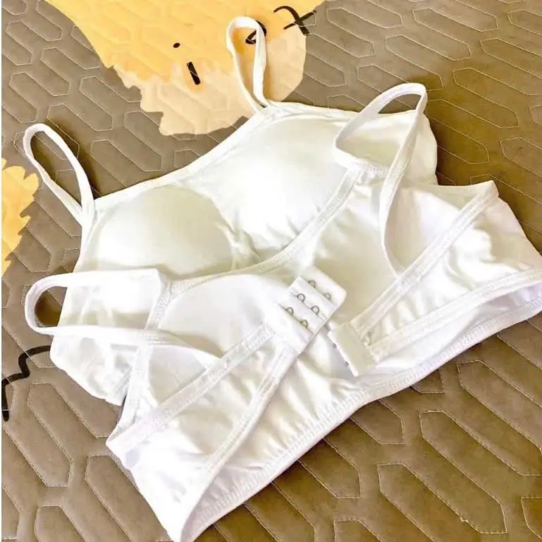 Áo Bra Học Sinh Màu Trắng Có Đệm Ngực Móc Cài Sau Mềm Mại Moda HS1 Nữ