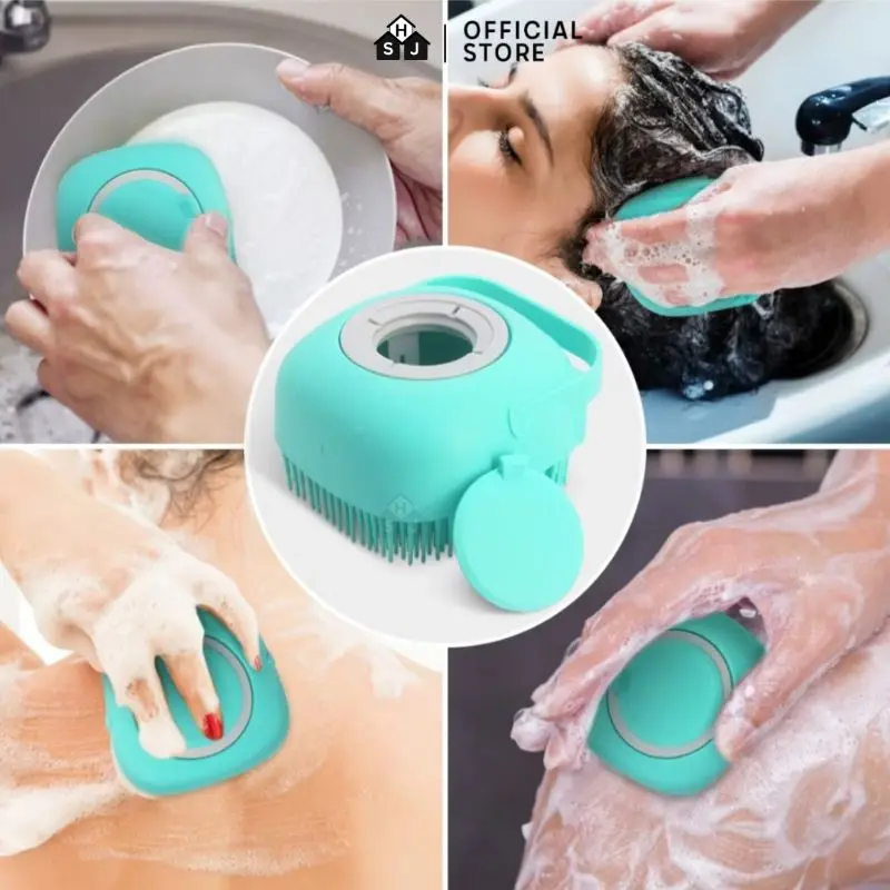Sikat Mandi Dispenser Silicon /Shower Brush Silicon / Sikat Silicone Lembut Dispenser Sabun Mandi   Silikon 1
