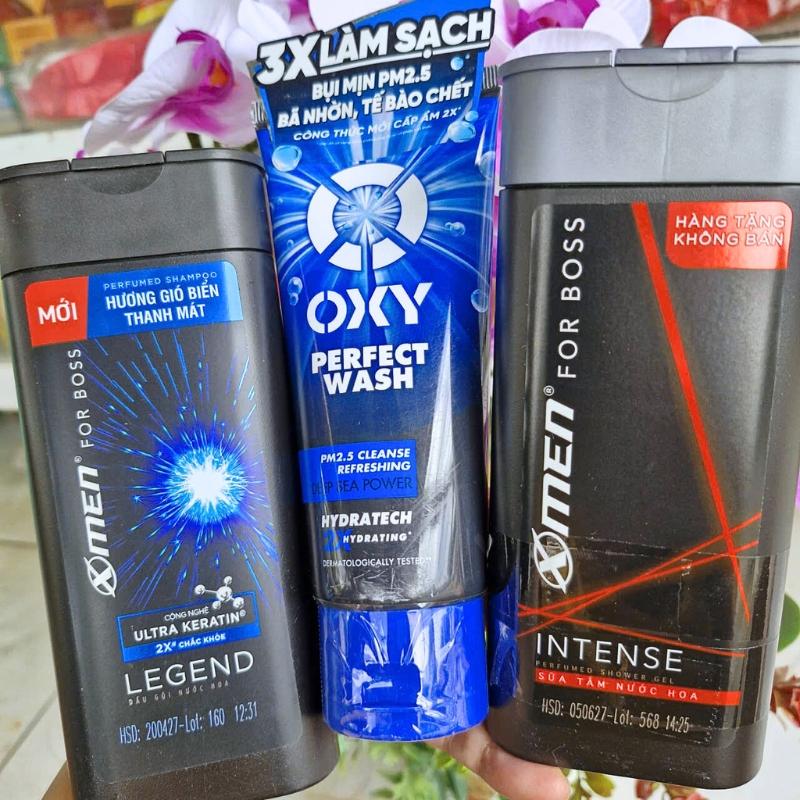 Combo 3 món: 1 Chai sữa tắm X Men 150g+ 1 Chai Dầu Gội X Men 150g+ 1 Tuýp sữa rửa mặt O Xy 100g