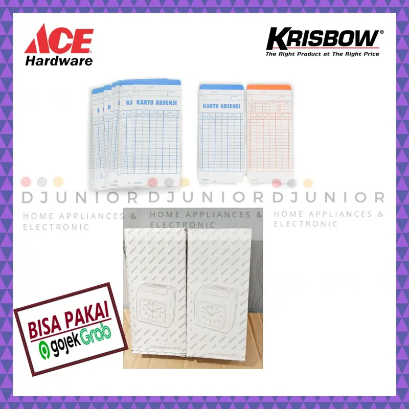 KRISBOW KARTU ABSENSI MANUAL / KARTU ABSEN CEKLOK ISI 100 PCS - ACE 0