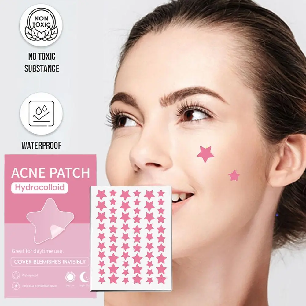 Miếng Dán Mụn Hỗn Hợp, Cỡ Lớn Năm Màu, 600 Chiếc, Hình Tròn, Miếng Dán Mụn Tròn, Miếng Dán Trung Tâm Ngôi Sao, Thích Hợp Cho Mụn Trứng Cá, L1K6