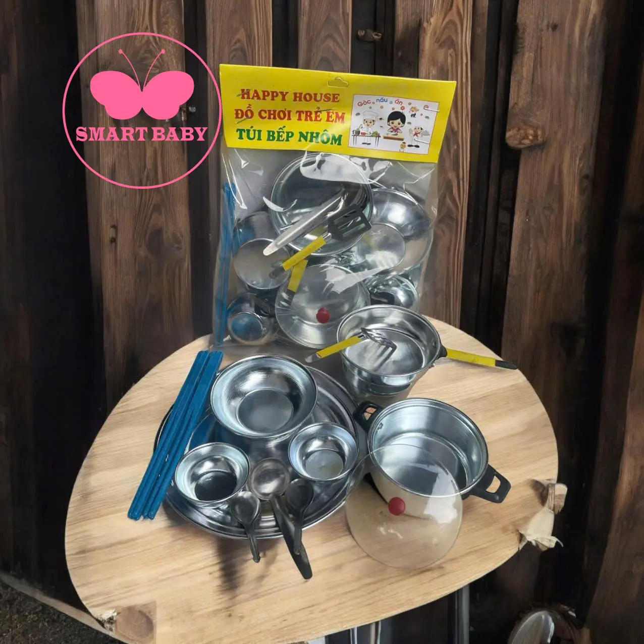 Đồ chơi nấu ăn bằng nhôm 16 chi tiết Smart Baby