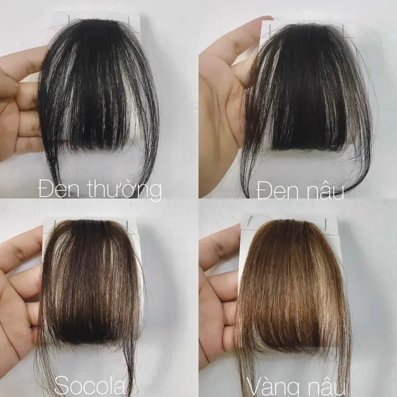 Tóc mái thưa, mái dày tóc nhuộm được,uốn duỗi được, có kẹp bấm dễ xài 3