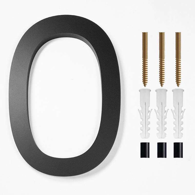 Product Introduction of Address Big Modern Door Alphabet Floating House Number Letters Sign #0-9 Black Numbers 125mm 5 in Home Outdoor 31