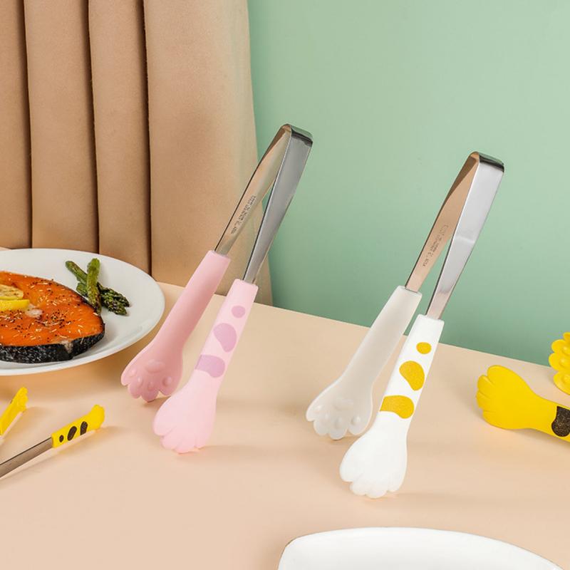 Anti-Slip Kitchen Tongs Cute Cartoon Multi-Purpose Sandwich Baking Clip BBQ Salad Supplies for Kitchen Supplies Gadgets 1