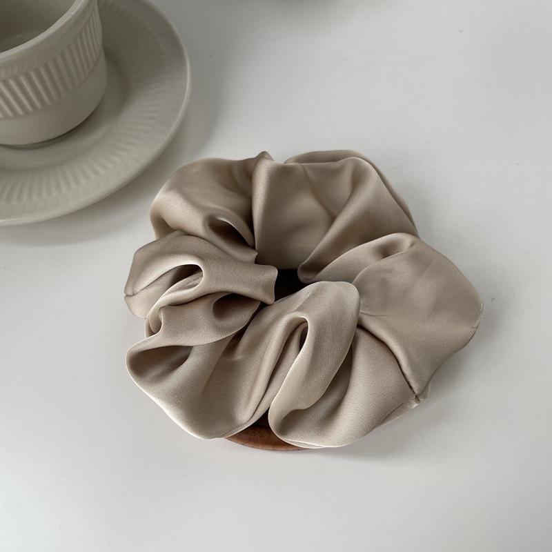 Product Introduction of Temperament High-grade Texture Satin Hair Band Silk Headband Hair Rope Rubber Band Hair Accessories Women 4