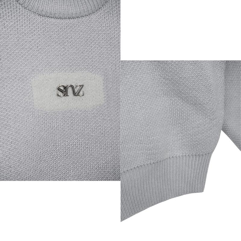 Áo Sweater Boxy Len SNAZZY PLATINUM MAZE KNIT 7