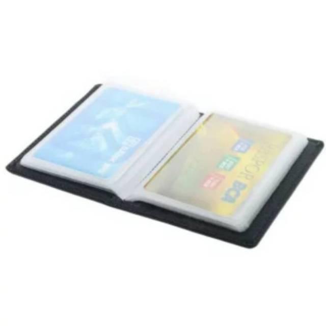 Dompet Kartu 18 in 1 Card Holder + slot uang kulit sintetis dompet kartu kredit Hitam kulitasli pu leather minimalis dom pet wallet cowok visual 7