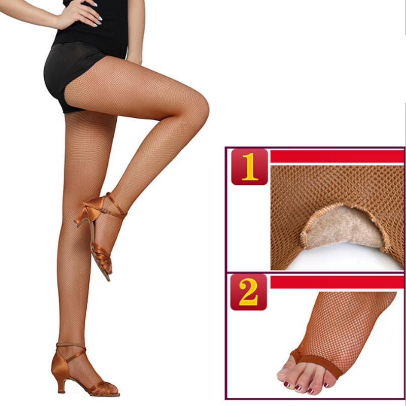 Product Introduction of Women Latin Dance Mesh Stockings Pantyhose Cotton Crotch Tights Foot Open Toe 18