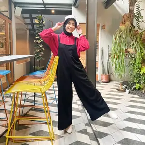 Mybamus Albani Loose Overall - Outer wanita kekinian murah bahan katun premium import elegan terlaris trendy terbaik Polos