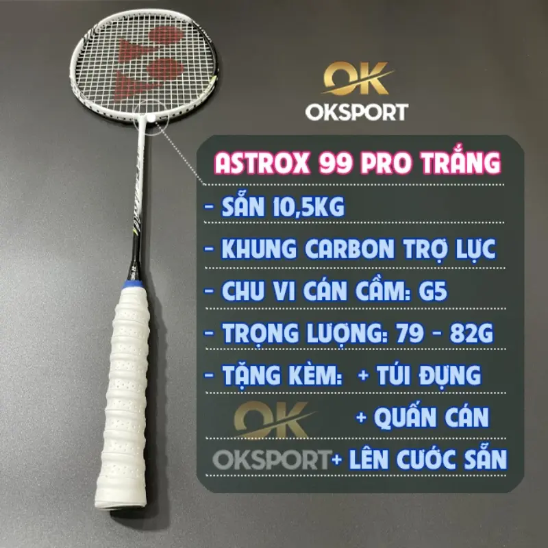 Vợt cầu lông Yonexx Astrox khung Full Carbon 100% căng dây sẵn 10,5kg tặng kèm quấn cán và túi đựng vợt