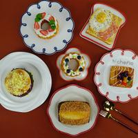 Gambar Piring Keramik Cantik Korea Design Retro Vintage Plate Toast Shape - Retro Purple dari Chefio Kitchenware Kota Tangerang 1 Tokopedia