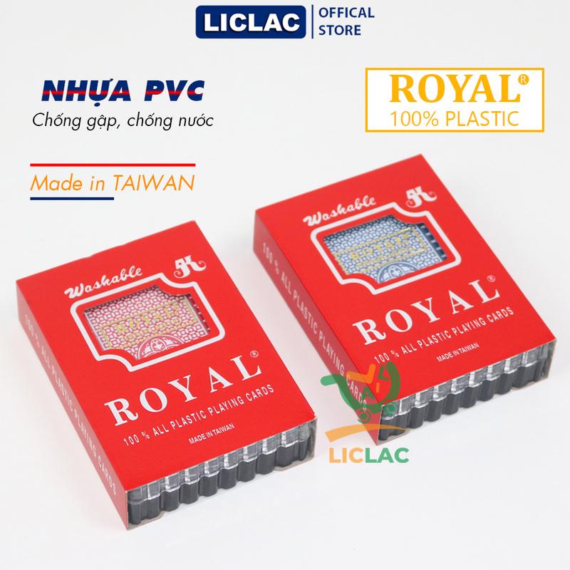 Bài tây 52 lá chính hãng Royal chất liệu 100% bằng nhựa PVC chống nước, chống gập, Bài tây Cao Cấp made in Taiwan - LICLAC