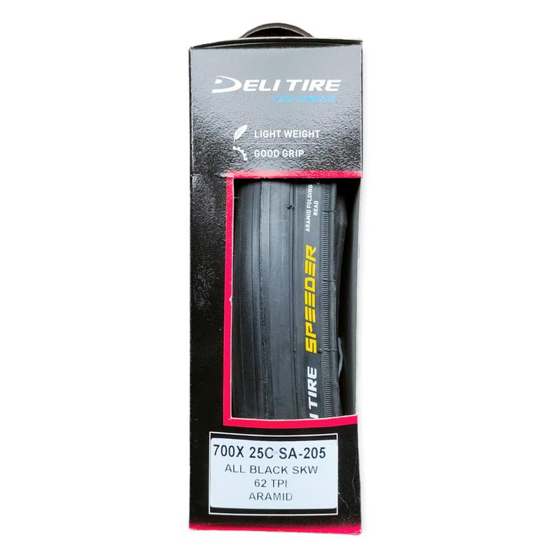 [Bác sĩ Xe Đạp] Vỏ/ Lốp Xe Đạp Đường Trường Road Bike Deli Aramid 700x23-25-28C SA-025 Black SkinWall Gấp Gọn, Loại Có Talon Mềm Áp Suất 80-120PSI or 5.5-8.37Bar 62TPI Flexible