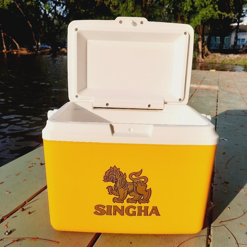 Product Introduction of กระติกน้ำแข็ง สิงห์ของแท้ 9 ลิตร ขนาด19x30x29 cm. เก็บความเย็นได้นานกว่า 12 ชม. งานคุณภาพมีฝาปิดสนิทใช้งานง่าย 5