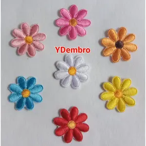 Patch Bordir Bunga melati Warna Iron On