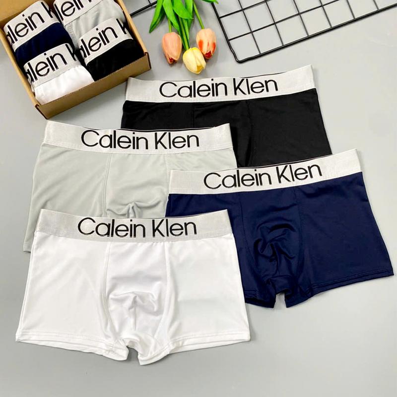 Set Quần lót nam cạp bạc sang trọng chất thun lạnh co giãn 4 chiều  đùi nam mềm mịn boxer nam màu đen, trắng, xám, xanh Menswear quần lót nam boxer  nam quần sịp