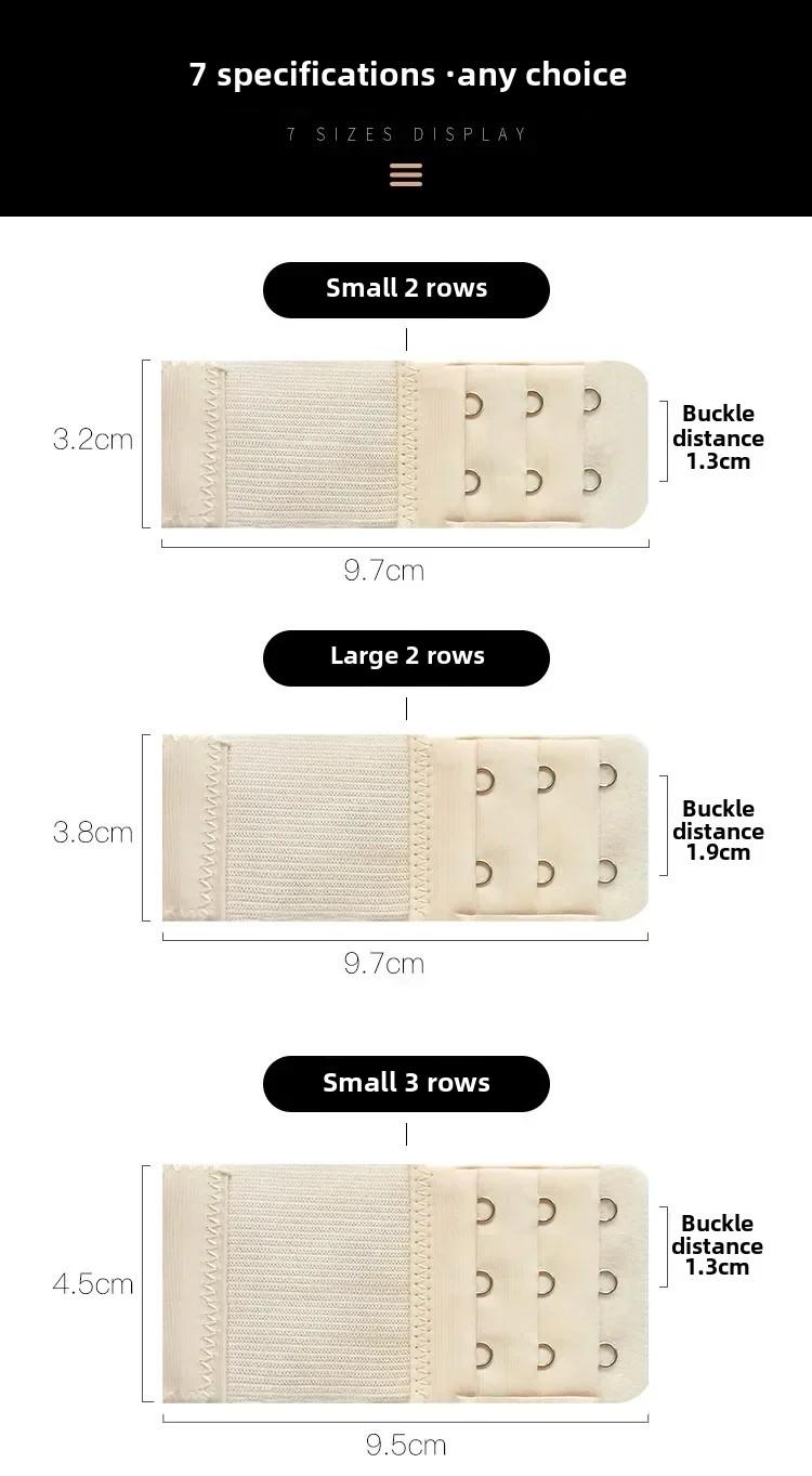 Product Introduction of 5pcs Adjustable Elastic Bra Extenders Straps for Women Belt Buckle Nylon Bra Extension Strap Hooks Clip Underwear Accessories 2