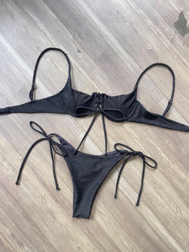 Product Introduction of M.A.I BIKINI • Sét Bikini Áo Gọng Dây Nhũ Đen,Quần Mảnh Gợi Cảm Cho Nữ 11