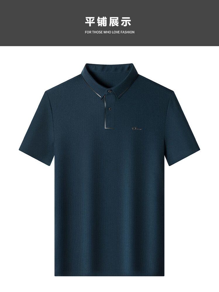 Product Introduction of Áo Thun Nam Ngắn Tay Mùa hè, 100% Cotton Thật, In Ve Áo Nặng, Áo Polo, Dễ Phối Đồ Dáng Rộng Vừa Vặn, Tay Lửng Áo, Dành Cho Nam Giới Menswear Có Cổ 8