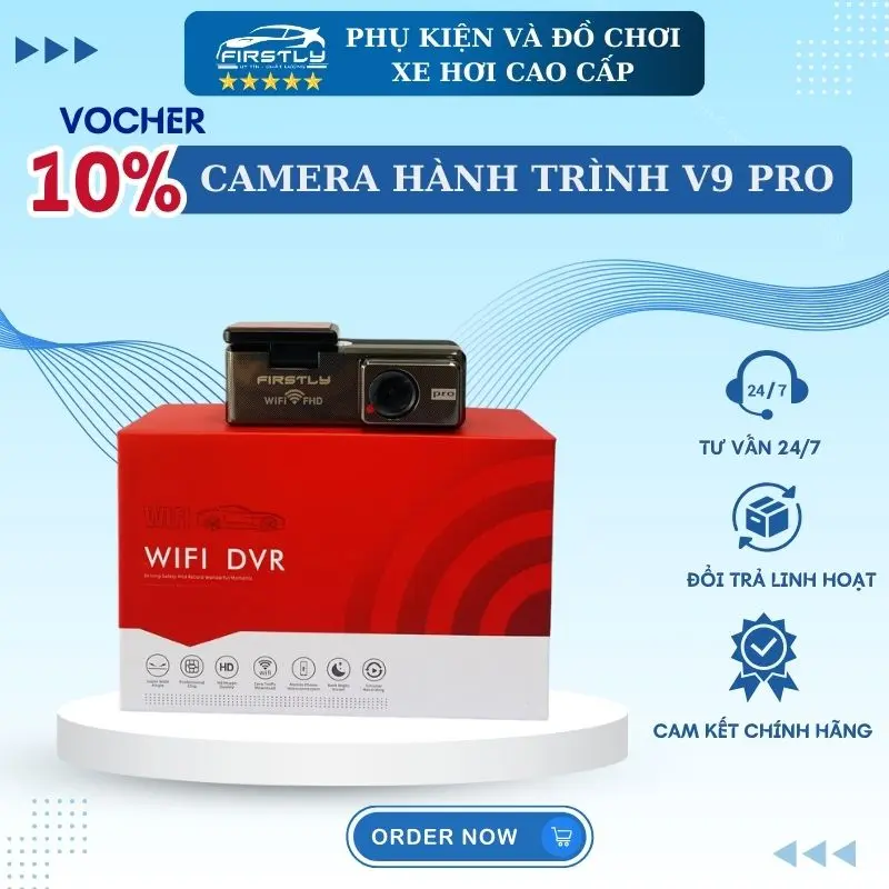 Thiết bị Camera hành trình V9pro trên xe ô tô. Full HD 1080P có kết nối app điện thoại.