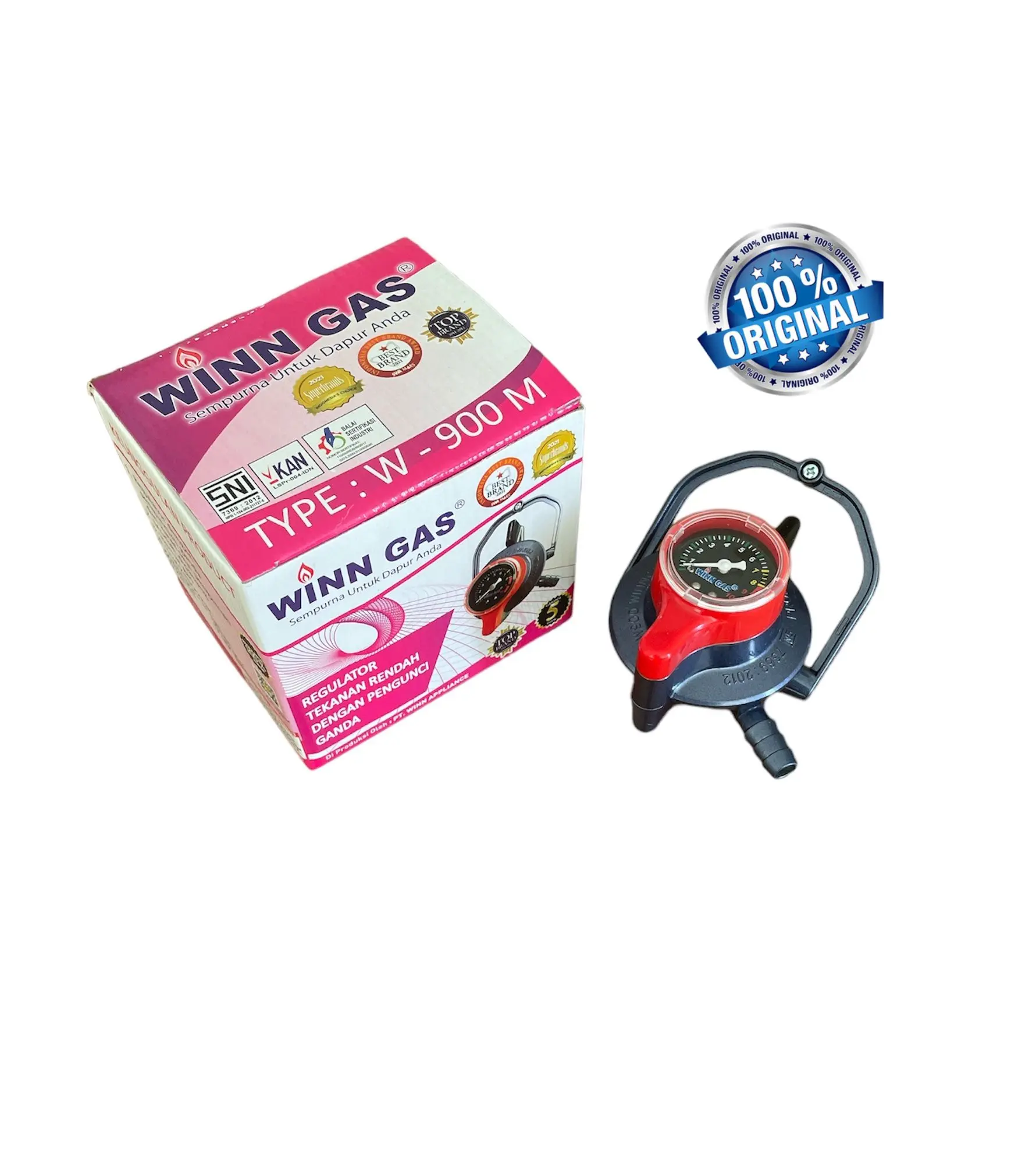 Regulator Kompor Gas Winn Gas Tekanan Rendah W900M Meter Pengunci Ganda / Double Lock Untuk Kompor Gas [BISA COD]