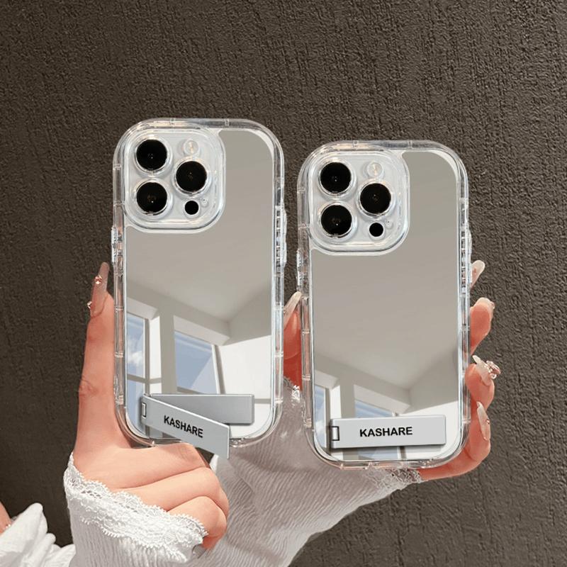 Ốp Điện Thoại, Thiết Kế Kem Tráng Gương, Tương Thích Với iPhone 15, 14, 13, 12, 11, Pro Max, XR, X, XS Max, 15Plus, 14Plus, 8, 7 Plus, SE2020 / SE2022, Ốp Lưng Chống Sốc Case