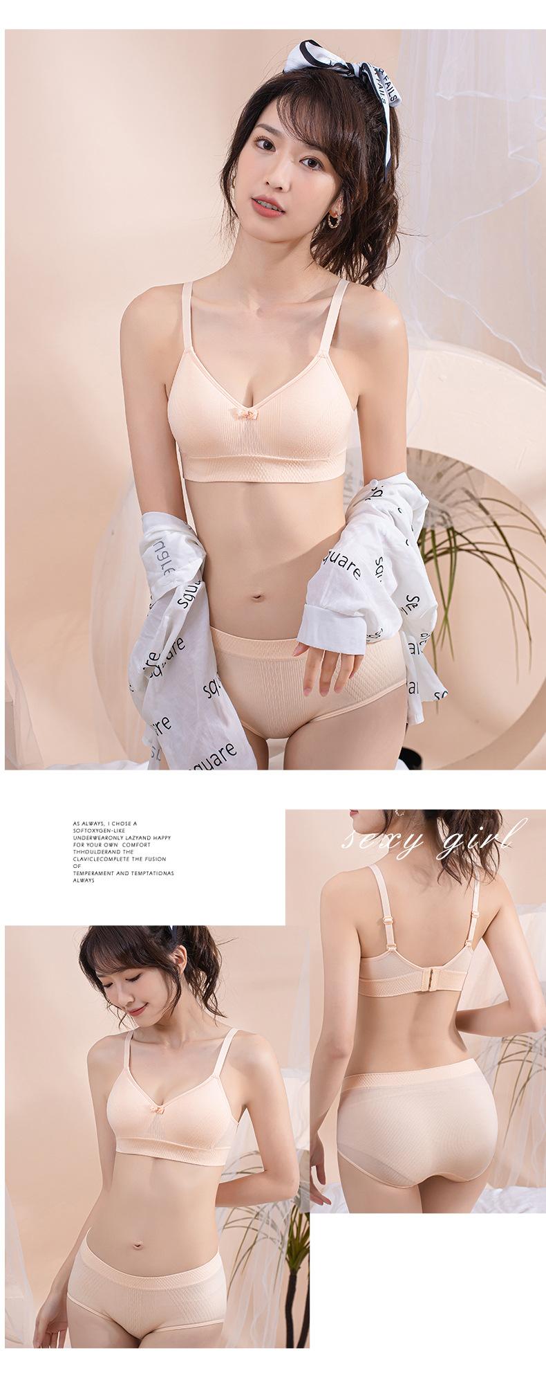 Product Introduction of New Lady Cotton Bra Underwear Student Girl Bralettes Development Adolescent Thin Latex Bra Push Up Without Steel Ring Bra Fashion Womenswear 15