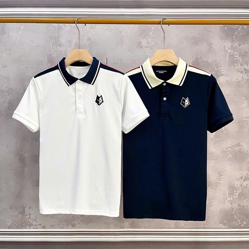  Áo Polo Nam Cổ Tròn Phối Sọc Vai Viền Xanh Đỏ Thêu Logo Nổi Chất Vải Cotton Mềm Mịn Thoáng Mát X3 Màu Đen Trắng Vàng Đẹp Menswear T-shirt  Beauty Store  