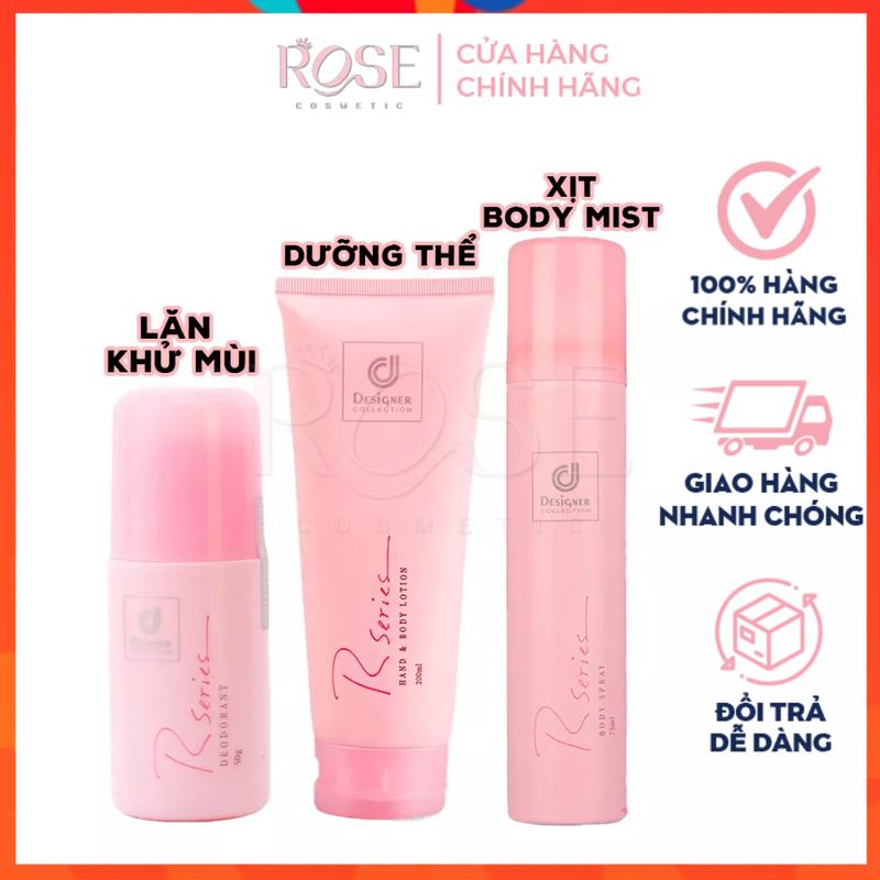 Combo Dưỡng Thể Dưỡng Trắng Toàn Thân Rseries, Lăn Nách Và Xịt Thơm Hương Nước Hoa Rseries Thái Lan