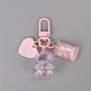 Cadena para celular con diseño de oso lindo, colgante de oso 3D, dije de moda para celular para mujeres y niñas, accesorios de decoración para celular