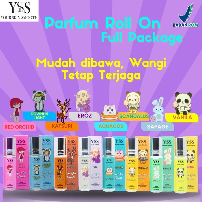 Gambar Juose X  Paket Bundling 4 Pcs Yss AURA Parfume Roll On By Aura Kasih 6 Ml - RolOn Vanila, Vanil,Savage,Scandal dari Juose Skincare_NEW Kota Tangerang Tokopedia