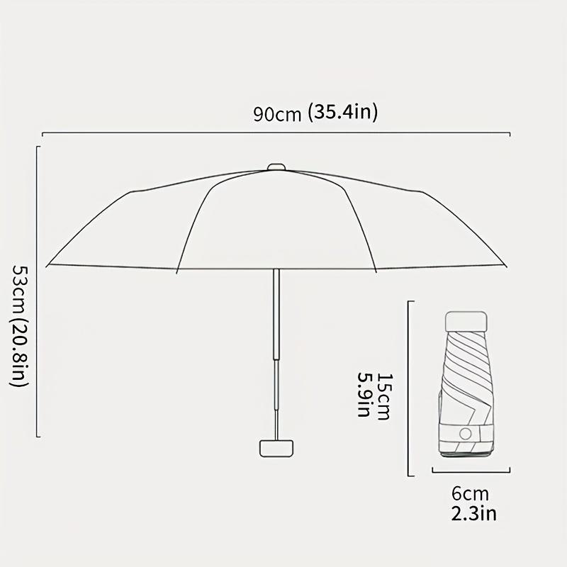 Mini Manual Folding Umbrella, 1 Count Portable Lightweight Travel Umbrella for Sun & Rain, Folding Parasol, Rainy Day Essentials, Halloween Gifts, Traveling Gadgets 1