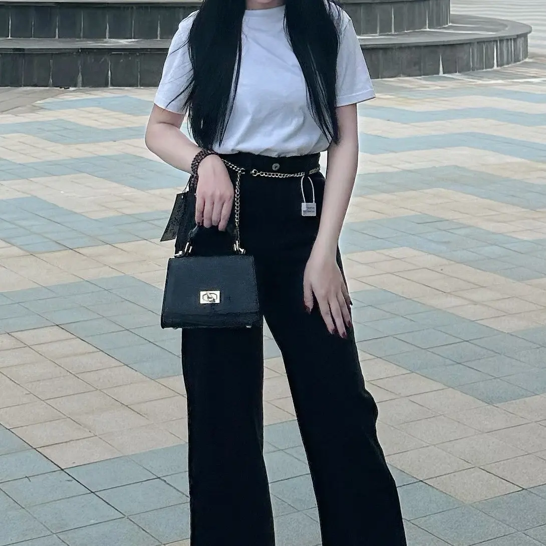 V.M-Quần Jeans Nữ Suông Màu Đen Tuyền (S-2XL) Chất Vải QC Mềm VM3618 Women Pants | BigBuy360 - bigbuy360.vn V.M-Quần Jeans Nữ Suông Màu Đen Tuyền (S-2XL) Chất Vải QC Mềm VM3618 Women Pants | BigBuy360 - bigbuy360.vn