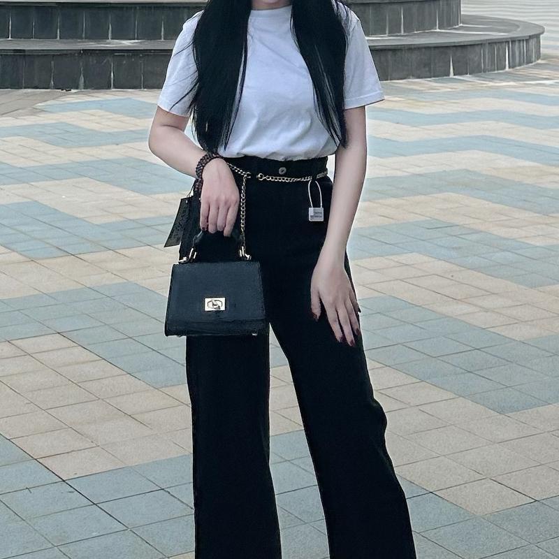 V.M-Quần Jeans Nữ Suông Màu Đen Tuyền (S-2XL) Chất Vải QC Mềm VM3618 Women Pants | BigBuy360 - bigbuy360.vn