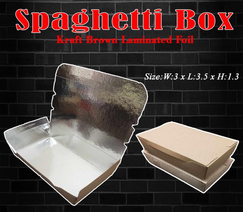 50pcs per pack Spaghetti Box Kraft brown and silver with Wholesale ...